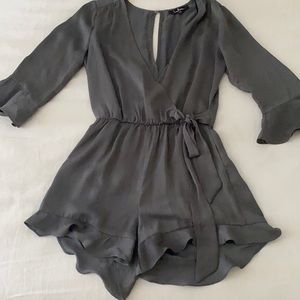 Army Green Silky Lulu’s Romper